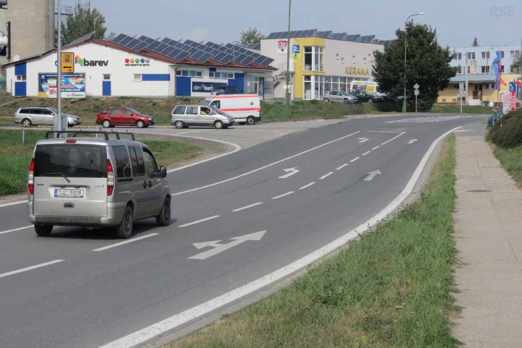 Křižovatka silnic II/360 a II/351 v Třebíči – aktuální stav
