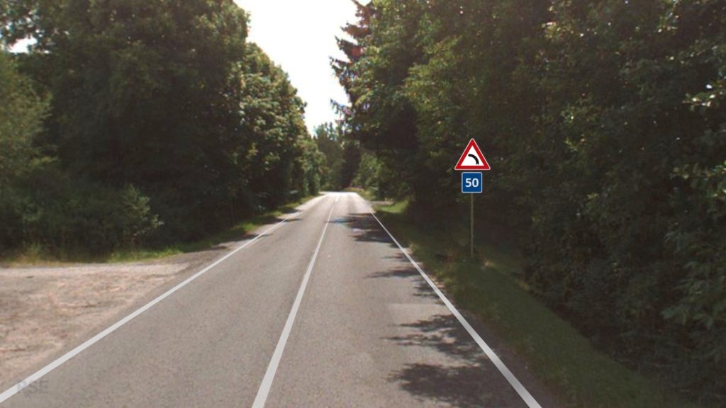 Směrový oblouk na silnici II/230 u Chotěnova – navržené opatření na Dopravní konferenci
